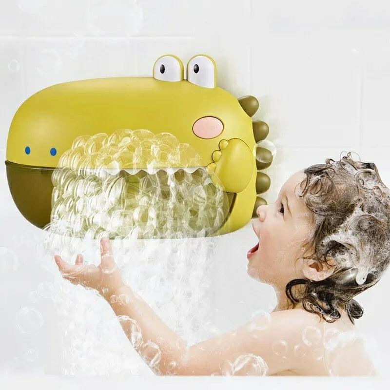 Bath Beach Toys |   Dinosaur Bubble Machine – Music Baby Bath Toy Bathtub Soap Machine Automatic Bubble Maker Bath Beach Toys Bath Beach Toys