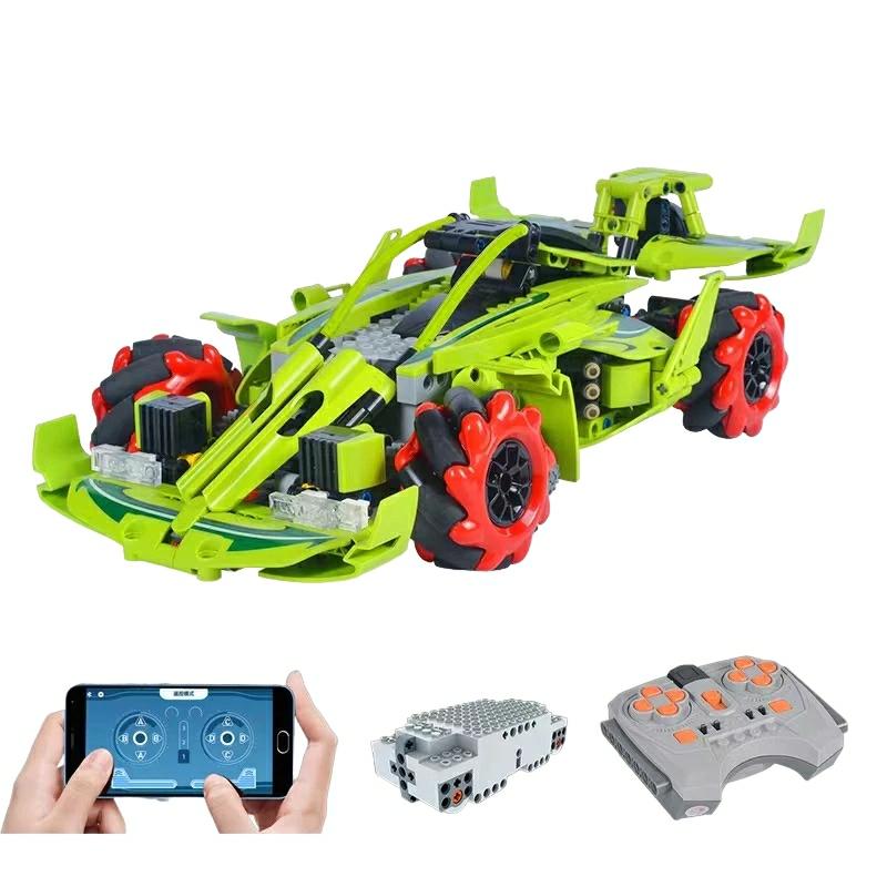 Building Blocks |   City Technical App Rc Racing Car – Mechanical Building Blocks Moc Remote Control Drift Vehicle Bricks Toys For Children Building Blocks Blue 557Pcs