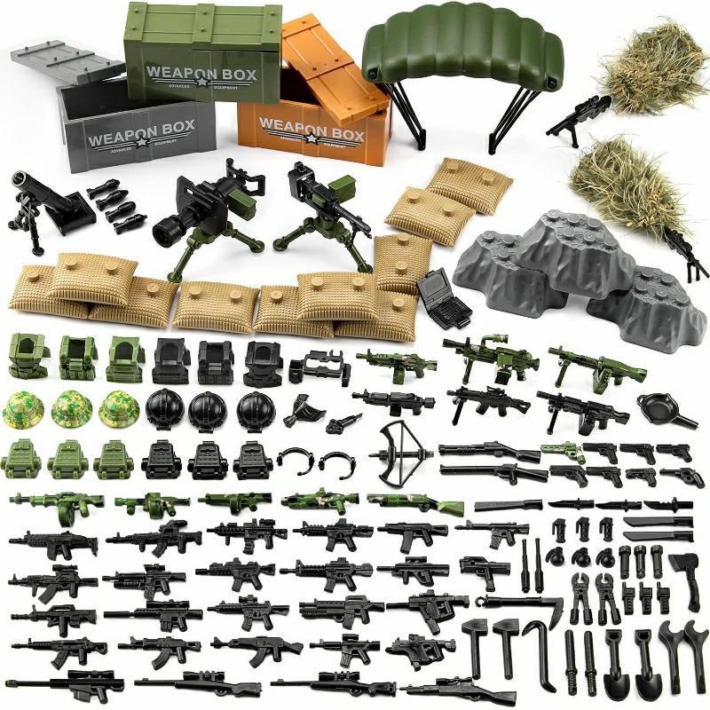 Building Blocks |   Military Army Weapon Pack Gear Set – Ww2 Toys For Soldier Figures Battle Building Blocks Bricks Building Blocks Building Blocks