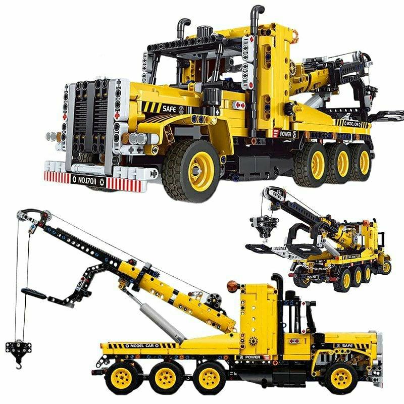 Building Blocks |   Road Trailer Tow Truck 8×8 Building Blocks Model Set 1250+Pieces Building Blocks Building Blocks