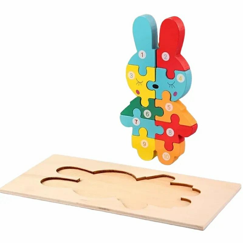 Educational Toys |   3D Wooden Puzzle – For Toddlers Tangram Cartoon Vehicle Animals Learning Educational Toys For Children Gifts Educational Toys Educational Toys