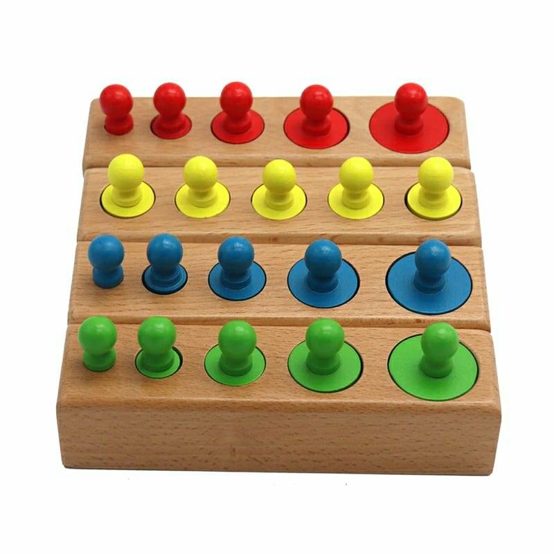 Educational Toys |   Cylinder Socket Montessori Puzzles Toy Baby Development Practice Educational Toys Colorful