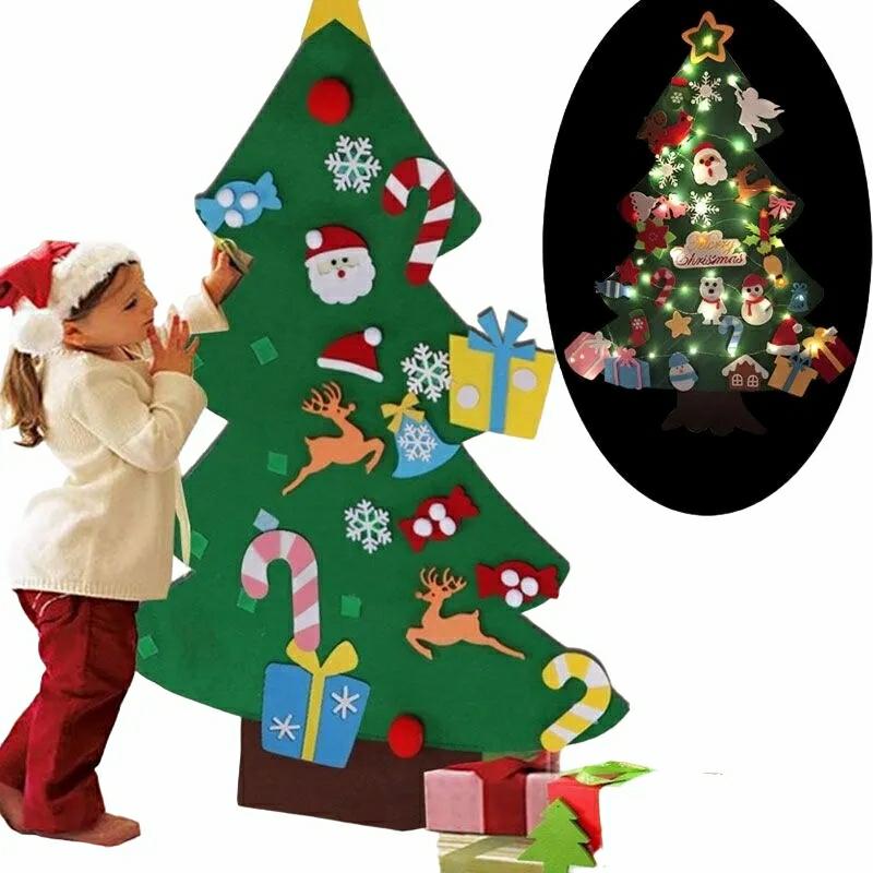 Educational Toys |   Diy Xmas Tree For Kids – Wall Hanging Detachable Ornaments, Children Christmas Home Decorations 32 Pcs/Set Educational Toys Educational Toys