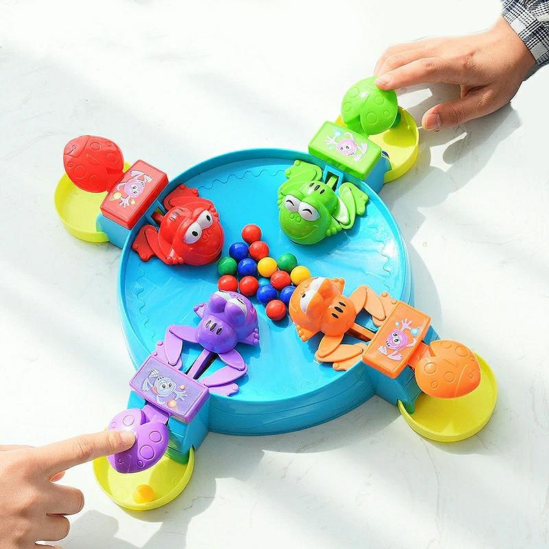 Educational Toys |   Hungry Frogs Board Game – Beads Interactive 4 Player Frog Toy Educational Toys Educational Toys