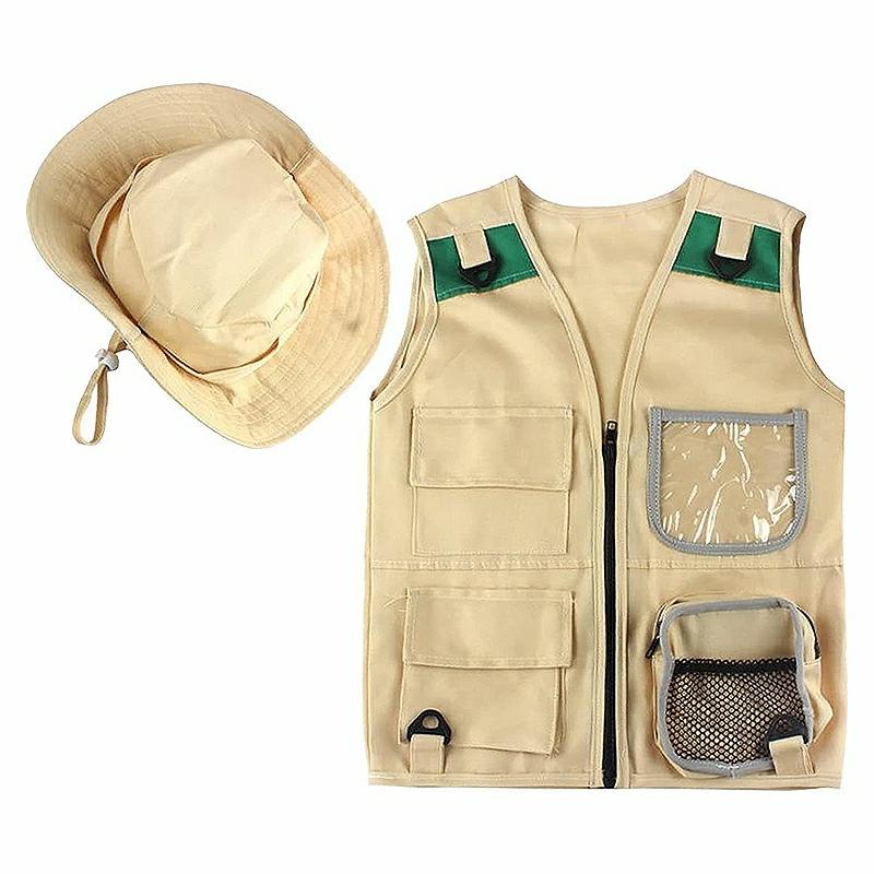 Educational Toys |   Kids Cargo Vest And Hat Set Explorer Costume Kit Educational Toys Educational Toys