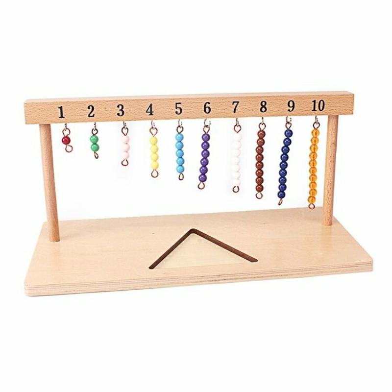 Educational Toys |   Math Hanger Beads – Montessori Preschool Learning Color Bead Stairs – 1/10 Educational Toys Educational Toys