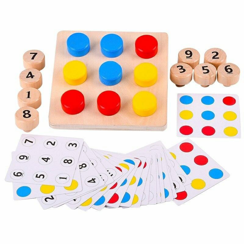 Educational Toys |   Tighten The Screws Matching Puzzle – Baby Montessori Color Number Cognition Game Educational Toys Educational Toys