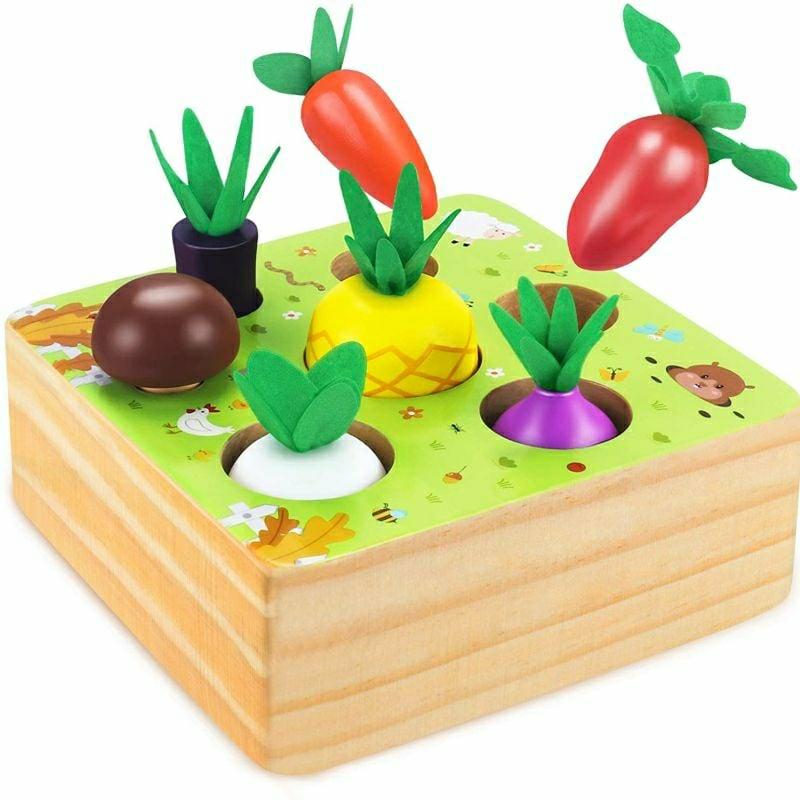 Educational Toys |   Vegetables And Fruits Harvest Montessori Wooden Toys For Toddlers Educational Toys Educational Toys