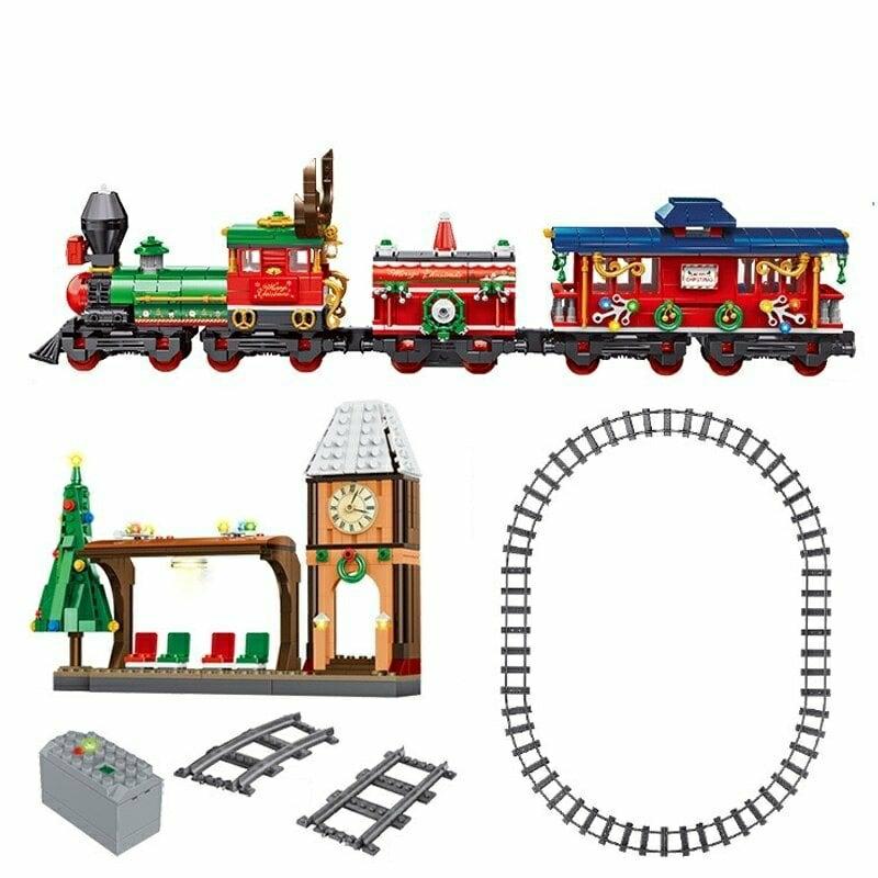 Educational Toys |   Winter Village Train Station Architecture Building Blocks City Educational Toys Educational Toys