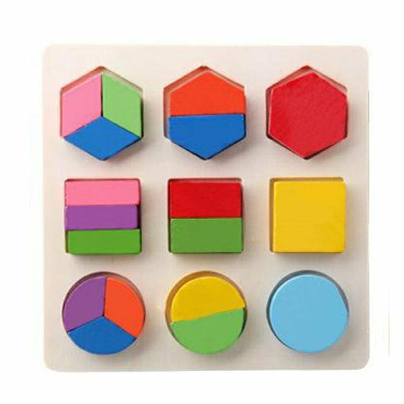 Educational Toys |   Wooden Montessori Puzzle Geometric Shape Block Toy Educational Toys Educational Toys