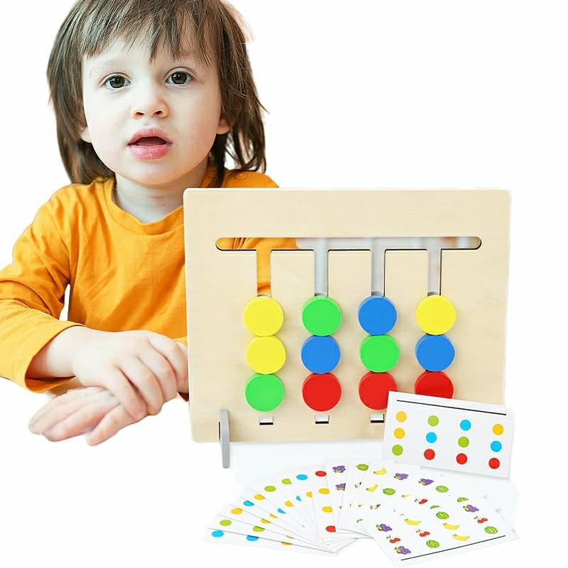 Educational Toys |   Wooden Montessori Toy Color Fruit Double-Sided Game Educational Toys Educational Toys