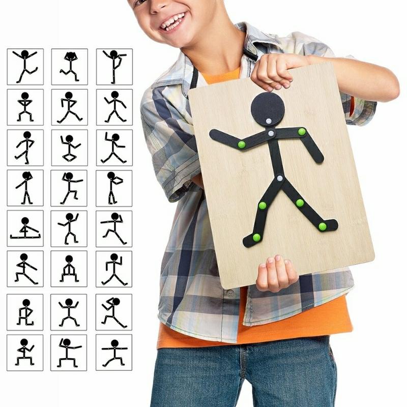 Educational Toys |   Wooden Stickman – Educational Puzzle Fine Motor Skills Toy Educational Toys Educational Toys