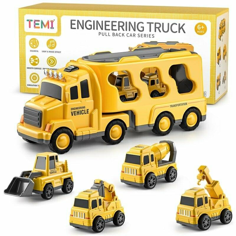 Engineering Toys |   Carrier Truck Toys – Engineering Vehicles Excavator Bulldozer Truck Model Sets Kids Educational Boys For Toys Engineering Toys Engineering Toys