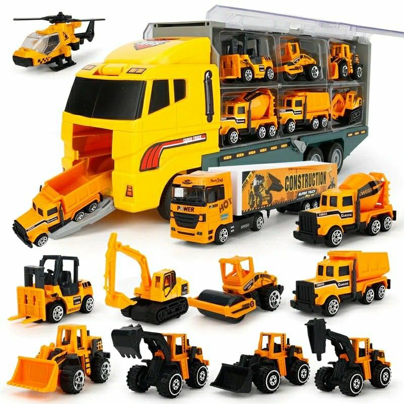 Engineering Toys |   Construction Truck Alloy Set Mini Alloy Cars Trucks Educational Toys Blue