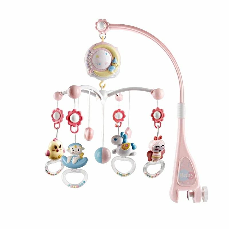 Musical Toys |   Baby Musical Crib Mobiles Educational Toys Rotating Bed Bell Nightlight Educational Toys Blue