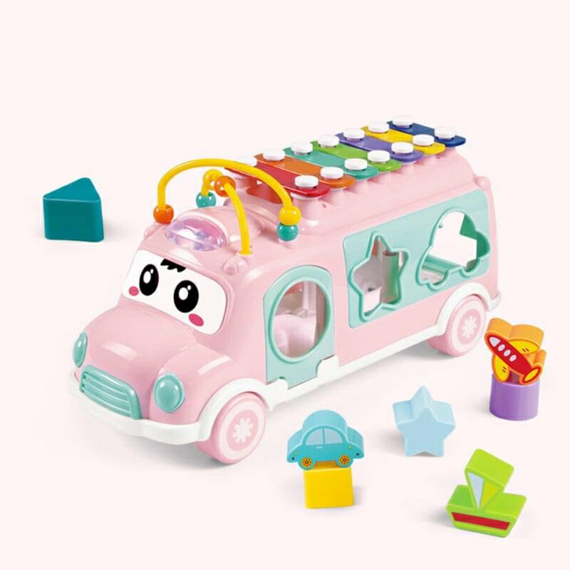 Musical Toys |   Baby Musical Instrument Toys Knock Piano Musical Toys Green Bus