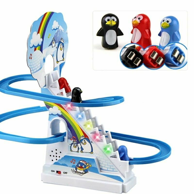 Musical Toys |   Funny Penguin Climbing Stairs Slide Interactive Music Toys For Children Musical Toys Musical Toys