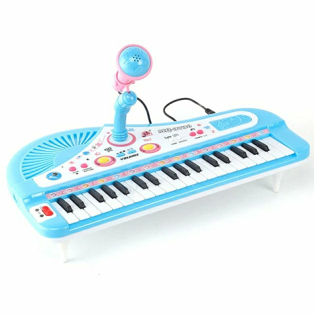 Musical Toys |   Kids Mini Piano Electronic Keyboard Microphone Musical Instrument Toy Musical Toys Blue