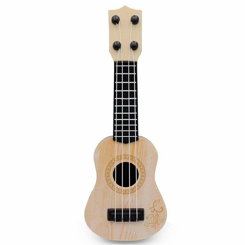 Musical Toys |   Mini Guitar 4 Strings Classical Ukulele Guitar Toy Musical Toys Beige