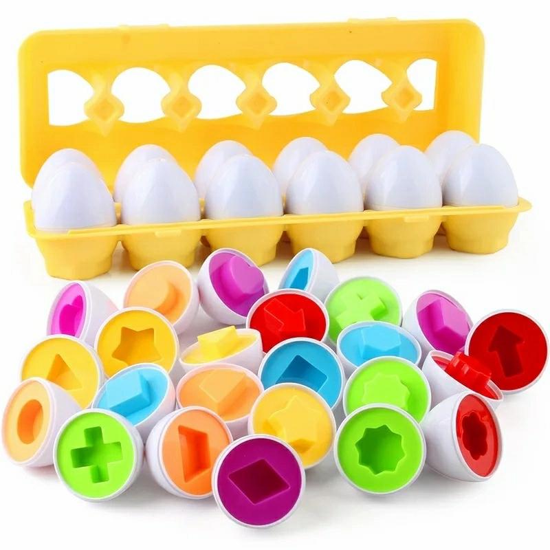 Rattle Toys |   Baby 3D Puzzle Eggs Montessori Learning Educational Matching Toys Rattle Toys Rattle Toys