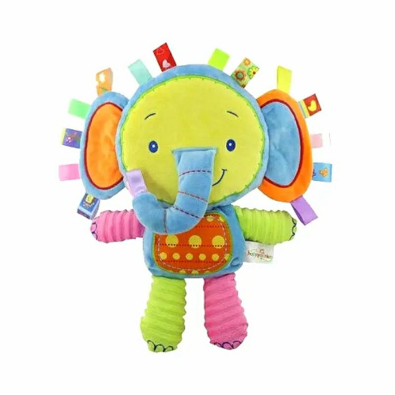 Rattle Toys |   Baby Plush Rattles Toys – Plush Sensory Tag Toy With Ribbons & Rattle – Elephant Rattle Toys Rattle Toys