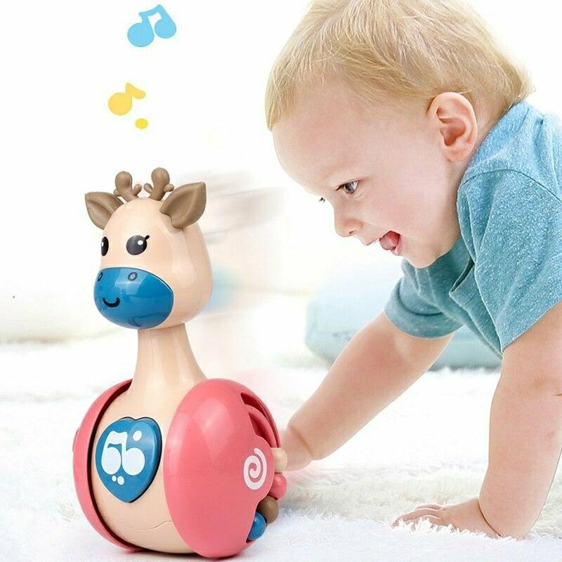 Rattle Toys |   Baby Rattle Deer Sliding Toy Rattle Toys Blue