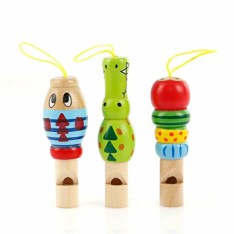 Rattle Toys |   Whistle Toy Wooden Cartoon Animal Rattle Toys Rattle Toys