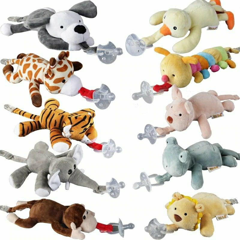 Stuffed Toys |   Baby Pacifier Holder Stuffed Animal Toy Stuffed Toys Dog