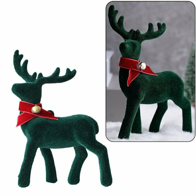 Stuffed Toys |   Christmas Plush Velvet Elk Deer – Simulation Christmas Elk, Christmas Home Decorations Stuffed Toys Burgundy