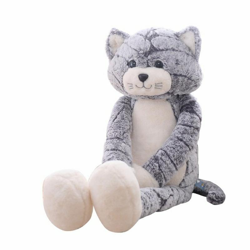 Stuffed Toys |   Long-Legged Cat Plush Soft Doll – Stuffed Cotton Cuddly Pillow Stuffed Toys Brown