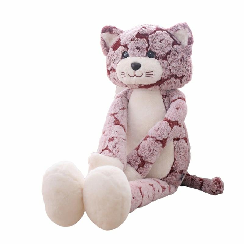 Stuffed Toys |   Long-Legged Cat Plush Soft Doll – Stuffed Cotton Cuddly Pillow Stuffed Toys Brown