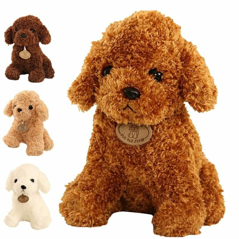 Stuffed Toys |   Simulation Poodle Dog Plush Stuffed Curly Hair Toy Stuffed Toys Dark Brown