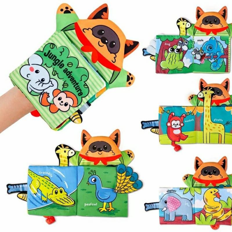 Stuffed Toys |   Soft Cloth Book – 3D Montessori Hand Puppet Educational Baby Cloth Toy – Jungle Adventure Educational Toys Educational Toys