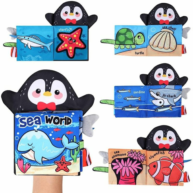 Stuffed Toys |   Soft Cloth Book – 3D Montessori Hand Puppet Educational Baby Cloth Toy – Sea World Educational Toys Educational Toys