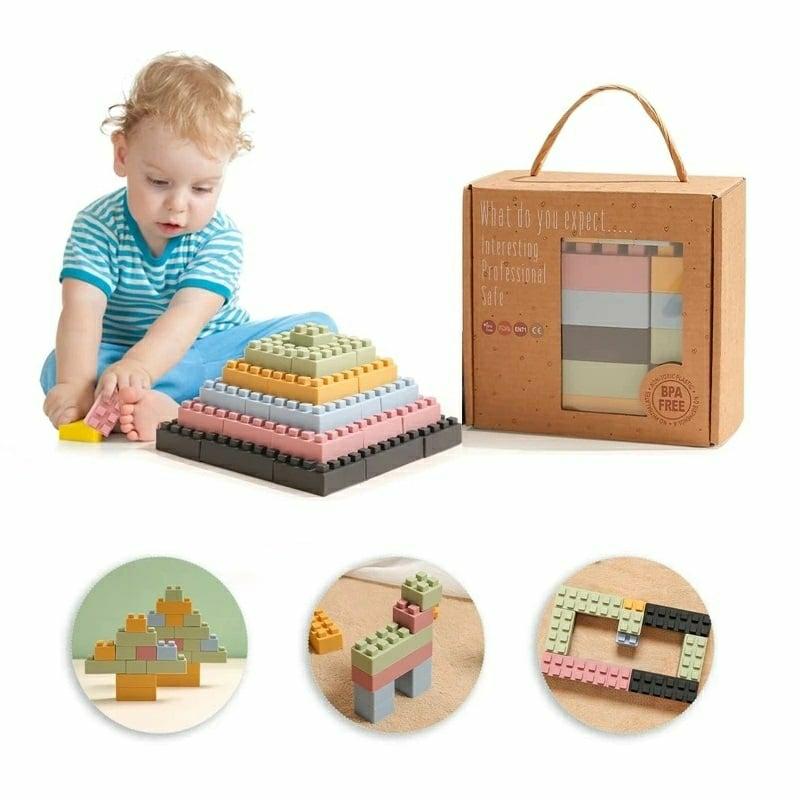 Building Blocks |   Baby Building Block Silicone Assembled Toys 20Pcs Set Building Blocks Building Blocks