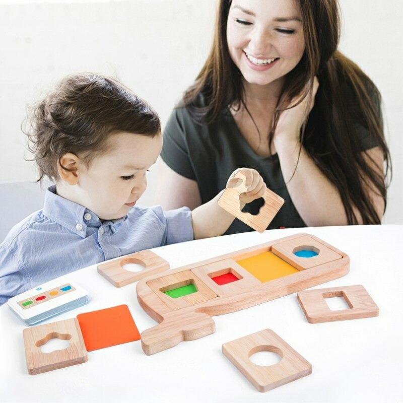 Educational Toys |   Montessori Geometry Color Separation Puzzle Wooden Toys Educational Toys Educational Toys