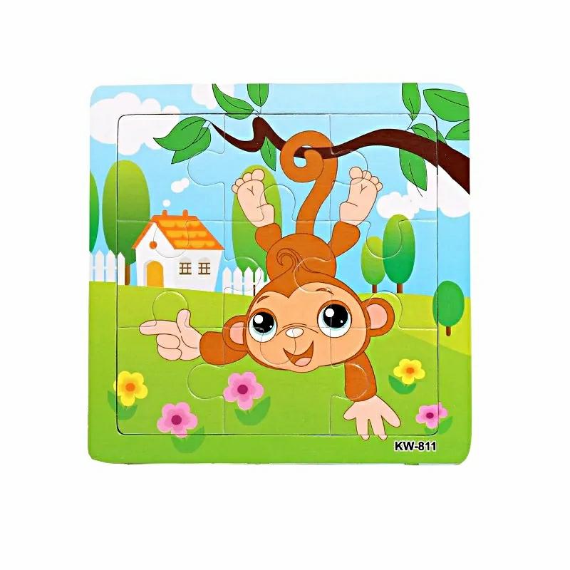 Educational Toys |   Wooden Puzzle – Kids Baby Wood Cartoon Vehicle Animals Learning Educational Toys For Children Gift Educational Toys Educational Toys