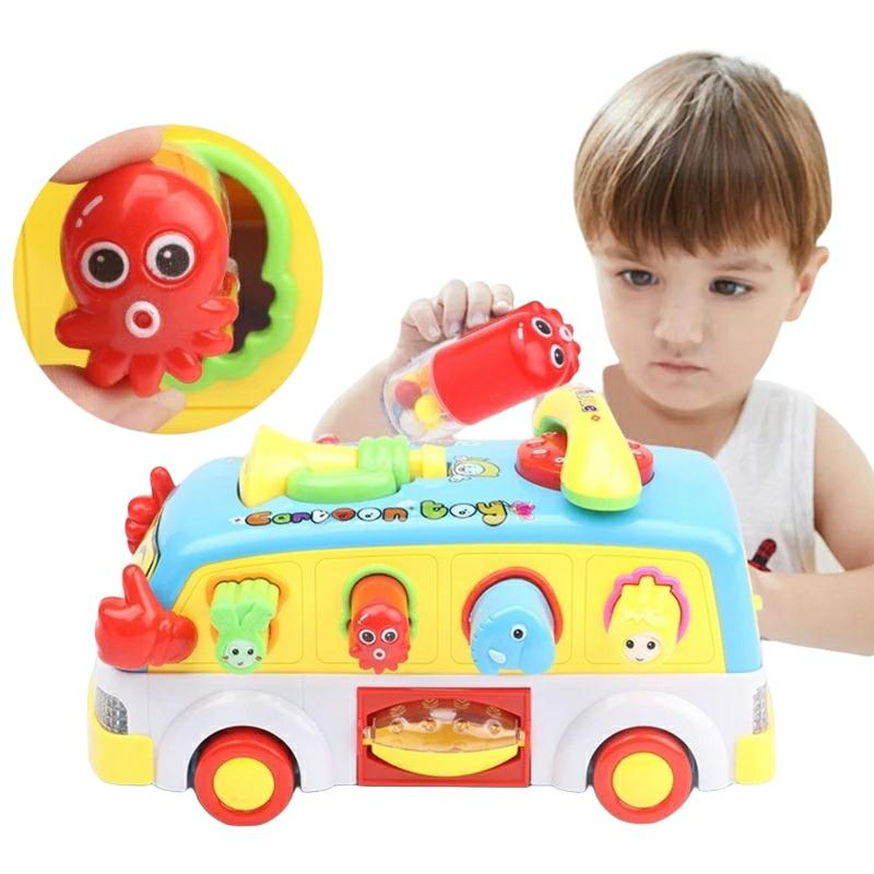 Musical Toys |   Bus Toy Bump And Go Music & Lights Musical Toys Musical Toys