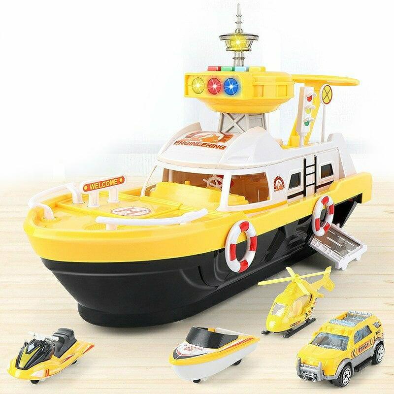 Musical Toys |   Music Toy Boat Ship Model Kids Music Story Simulation Track Inertia Toys Engineering Toys Engineering Toys