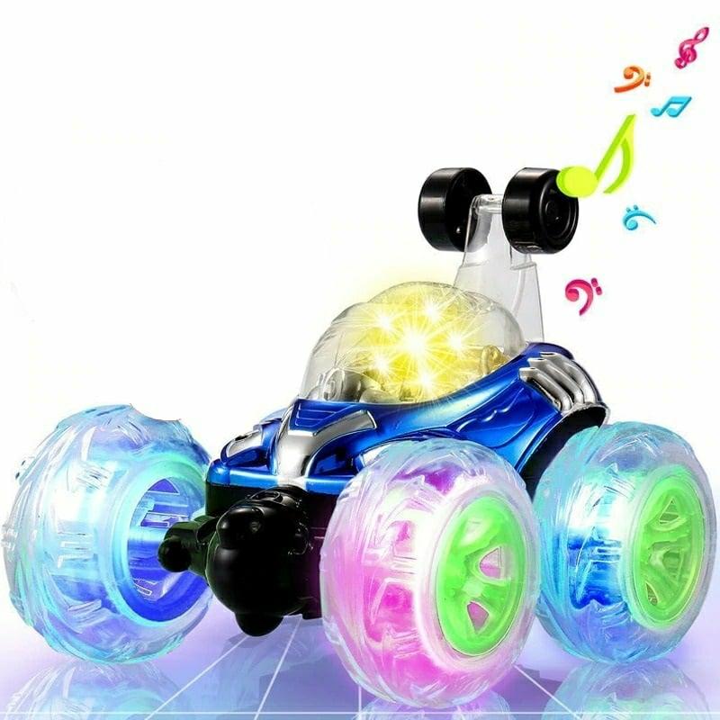 Rc Toys |   Rc Car 360 Degree Flip, Color Flash & Music Radio Musical Toys Blue