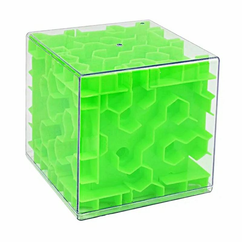 Educational Toys |   3D Maze Magic Cube – Transparent Six-Sided Puzzle Speed Cube Rolling Ball Game Cubos Maze Toys For Children Educational Educational Toys Blue