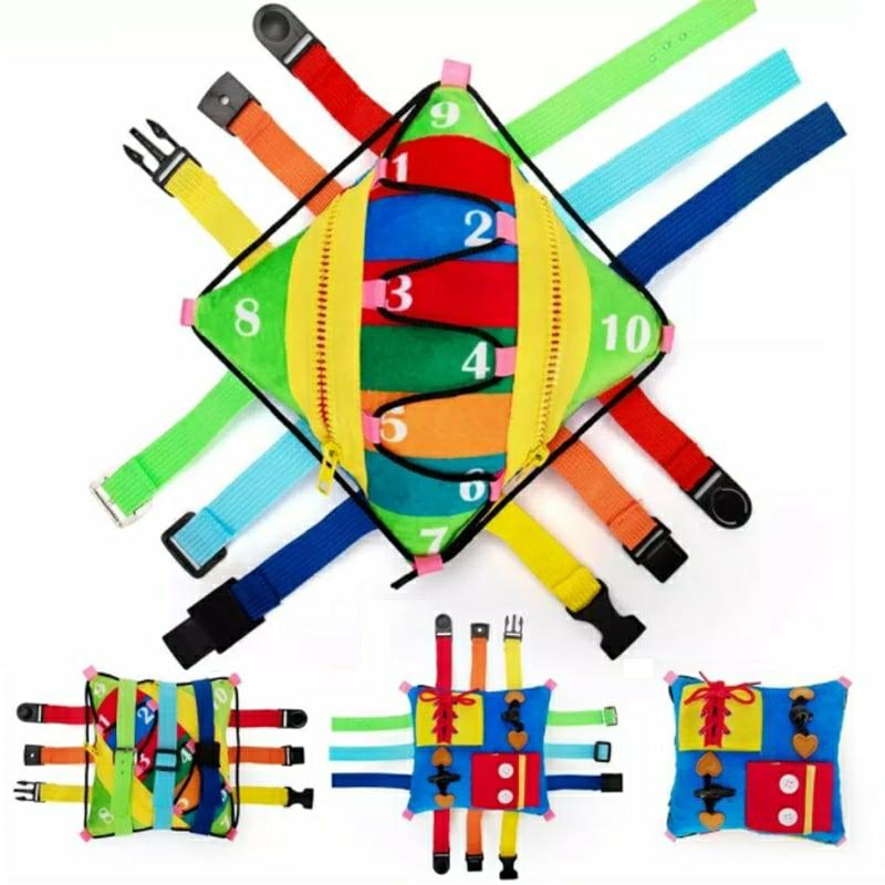 Educational Toys |   Kids Sensory Buckle Pillow Toy Activity Learning Fine Motor Skill For Children Educational Toys Educational Toys