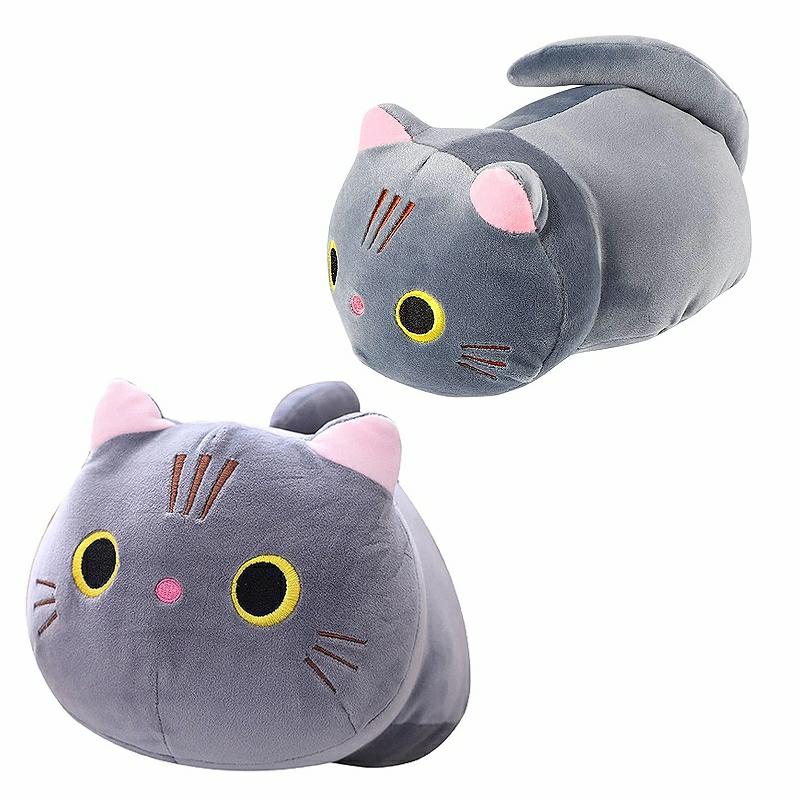 Stuffed Toys |   Cat Plush Stuffed Doll – Cartoon Huggable Plush Toy Lovely Soft Pillow | 10" Stuffed Toys Black