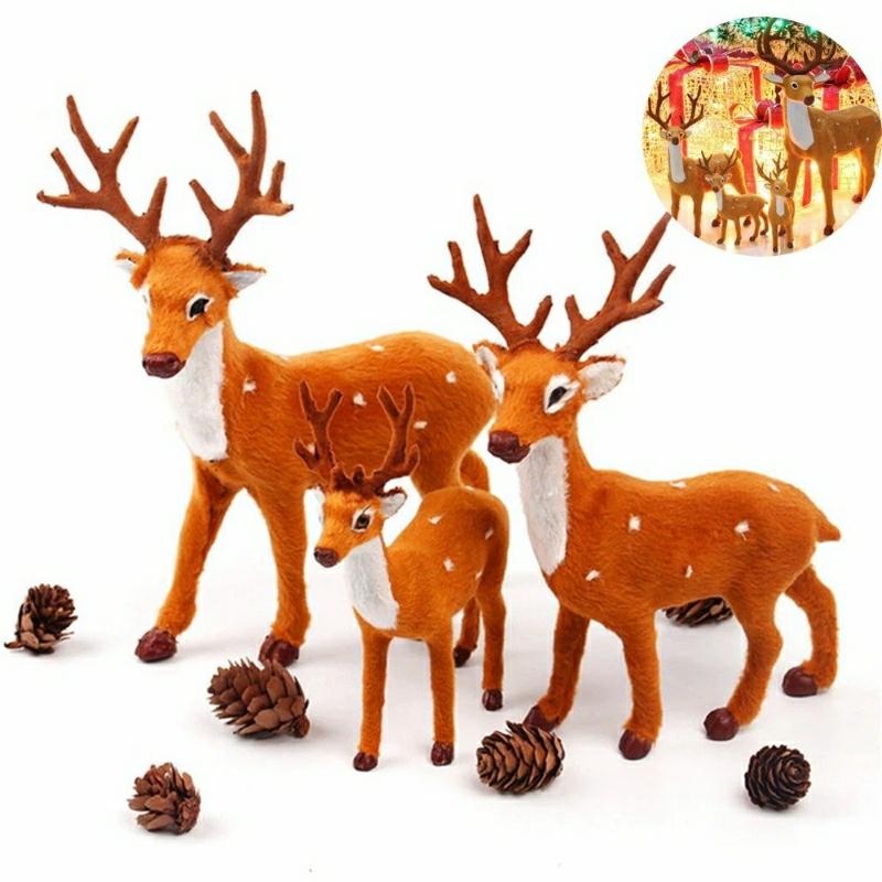 Stuffed Toys |   Christmas Deer Plush Toy – Elk Plush Simulation Christmas Decorations For Home, Xmas Ornament Stuffed Toys Stuffed Toys